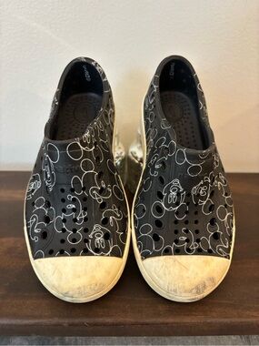 Native | Disney Black Mickey Pattern Slip-On Water Shoes Size C9